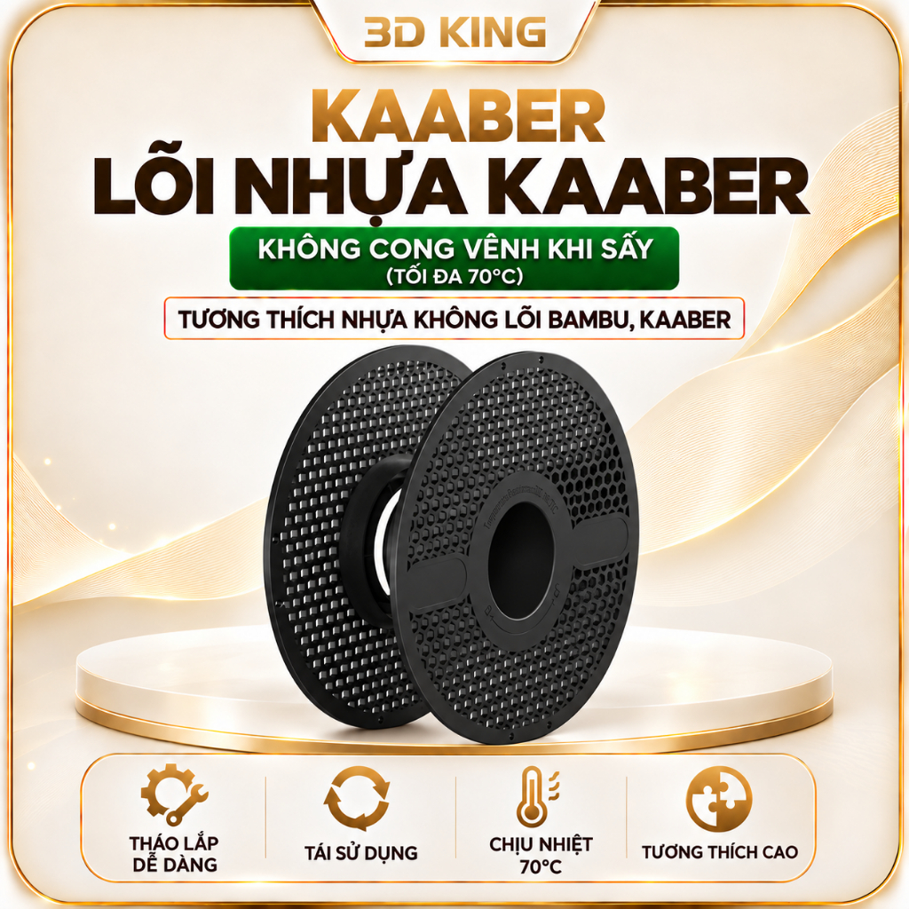Lõi nhựa đúc tái sử dụng kaaber cho nhựa in 3d không lõi tương thích nhựa in 3d bambu, kaaber...