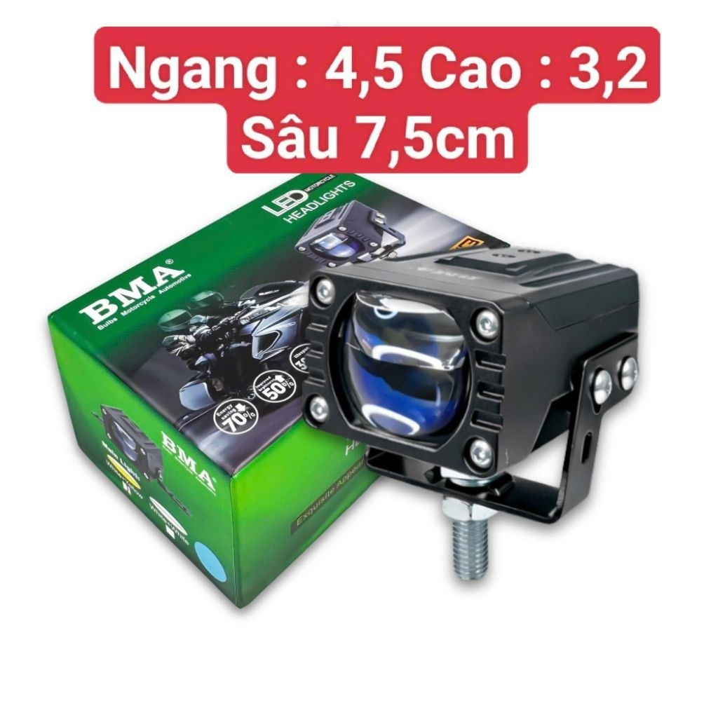 Đèn trợ sáng Bi Cầu BMA T2S V1 V3, Công Suất 55W, Có Demi Ánh Sáng Siêu Rộng, Bảo Hành 1 Năm