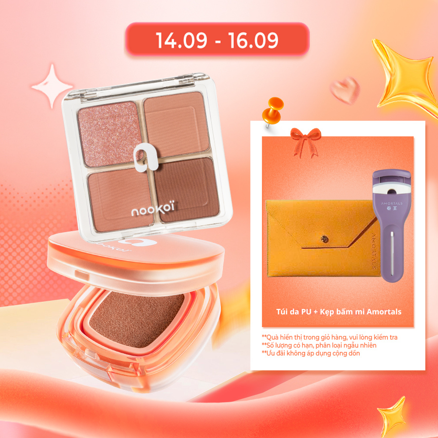 Combo Cushion Che Khuyết Điểm Nookoi #C21 Beige (Neutral Cool) & Phấn mắt Nookoi #ES03
