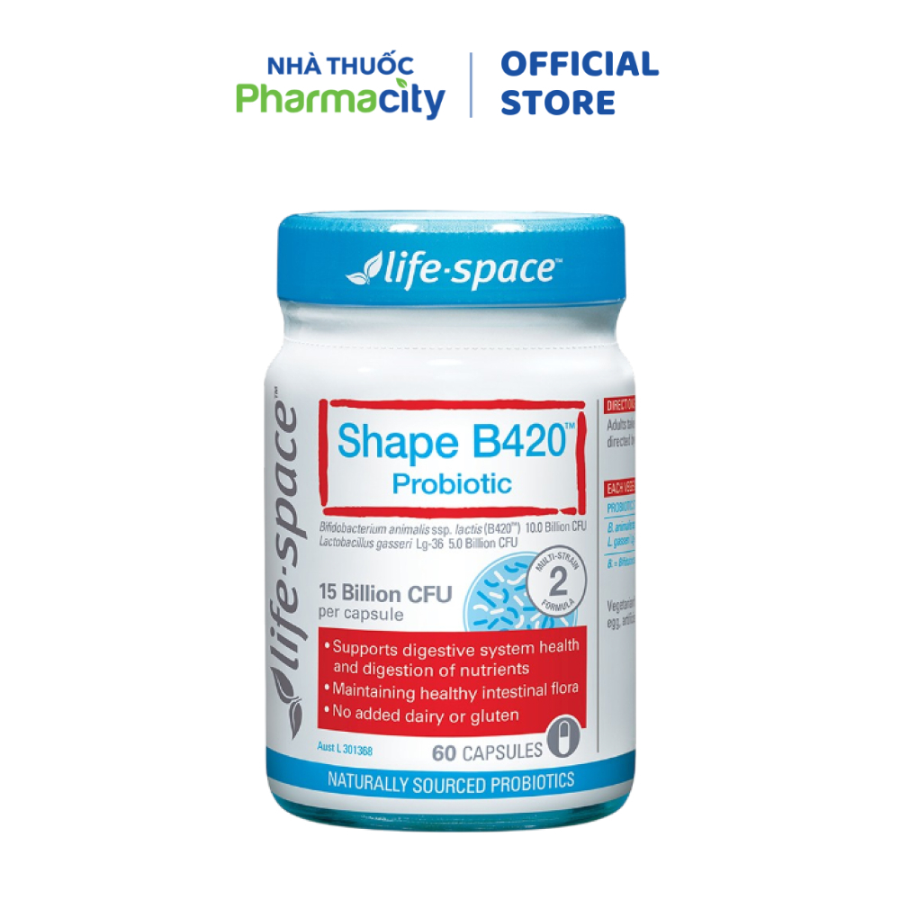 Thực phẩm bảo vệ sức khỏe Life-Space Shape B420 Probiotic bổ sung lợi khuẩn (Hộp 60 viên)