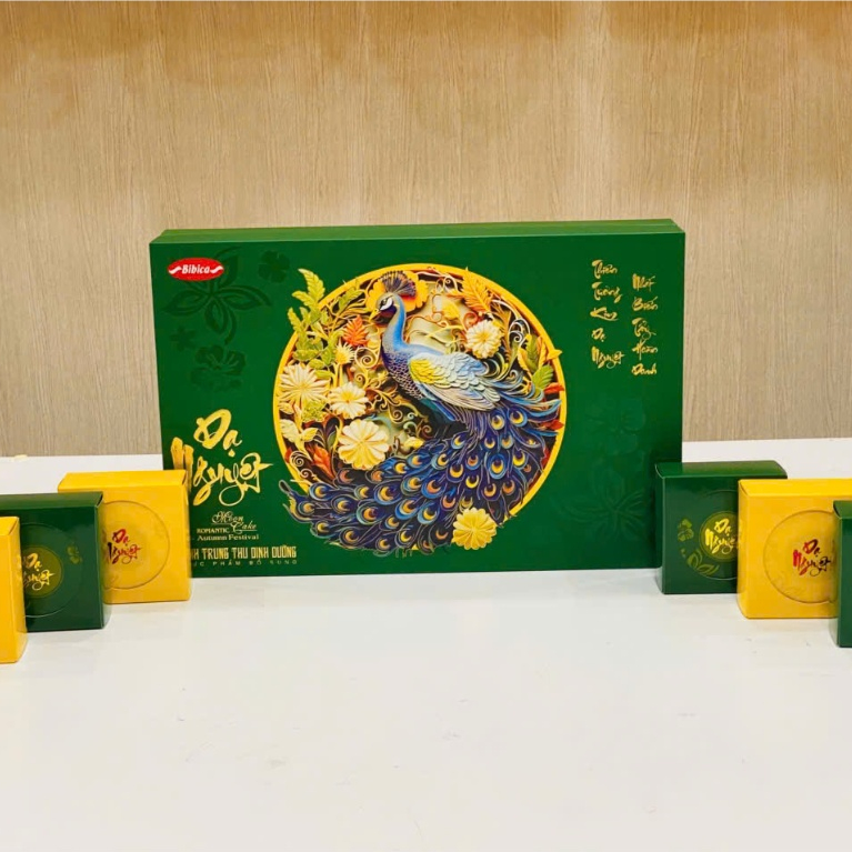 Bánh Trung Thu Bibica 2026 - Dạ Nguyệt Thiên Vũ Chính Hãng | Hộp 06 Bánh 150g Cao Cấp | Quà Biếu Tru