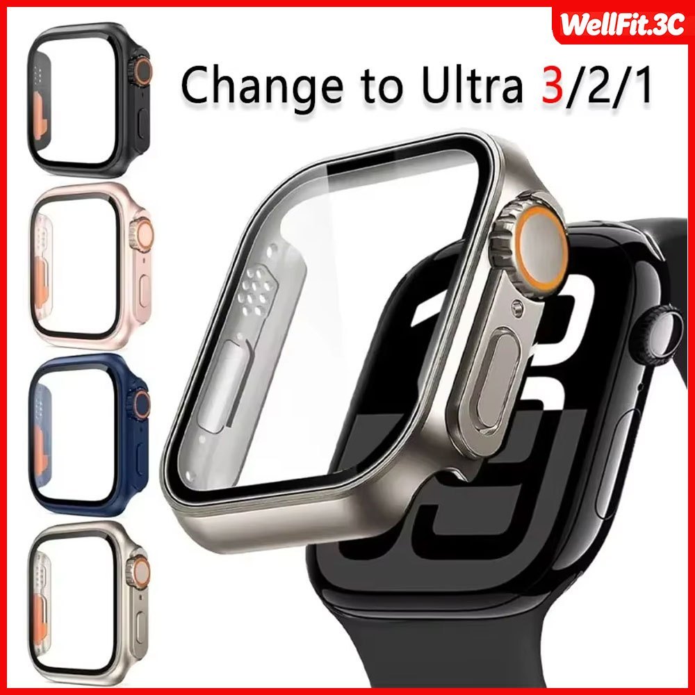 Vỏ PC cho iWatch Series 11 10 46mm 42mm Tấm bảo vệ màn hình cho iWatch Series 9 8 7 SE 45mm 44mm 41m
