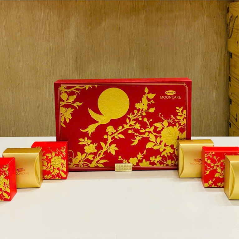 Bánh Trung Thu Bibica 2026 - Kim Nguyệt Chính Hãng | Hộp 06 Bánh 80g Cao Cấp | Quà Biếu Trung Thu