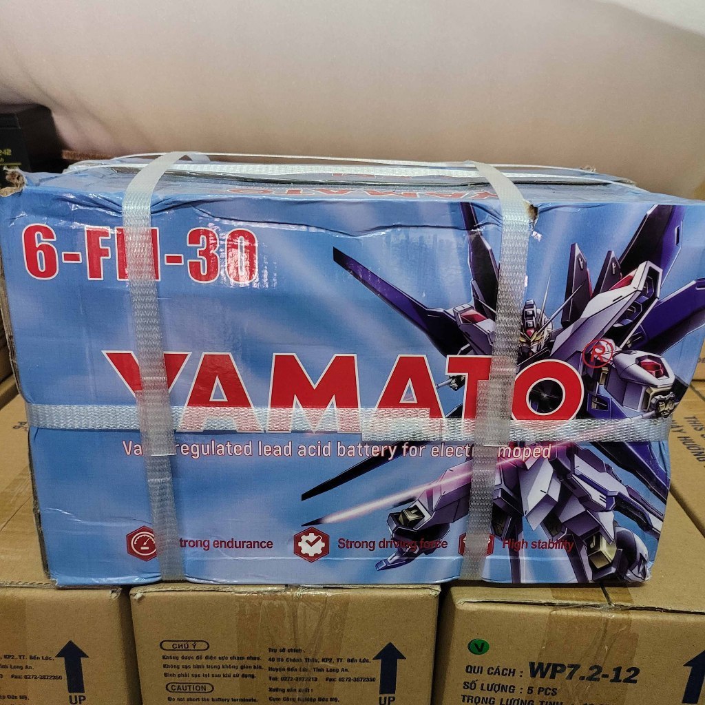 Bộ 4 bình Yamato 12V-30Ah; combo 4 nguồn điện 12v dung lượng 30Ah; YMT-12-30 cho xe điện, loa kéo