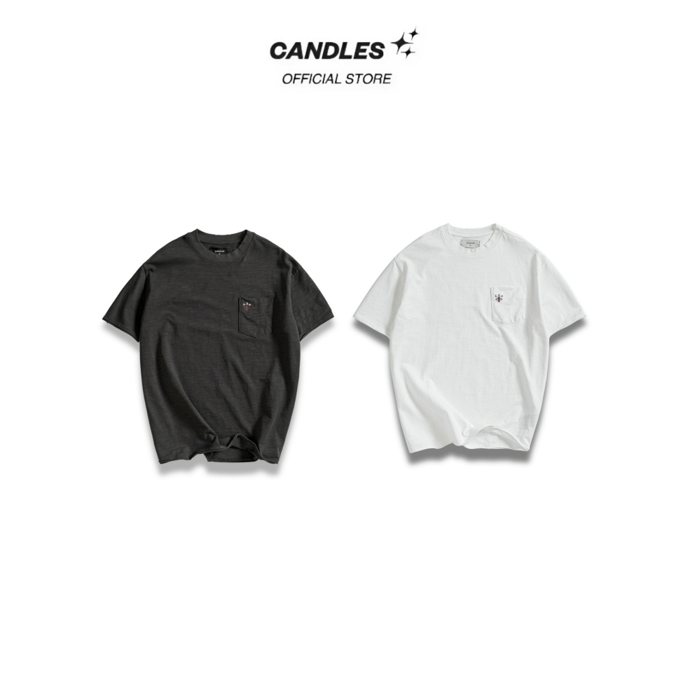 Áo Thun Candles Floral Slub Cotton Oversized Tee Unisex