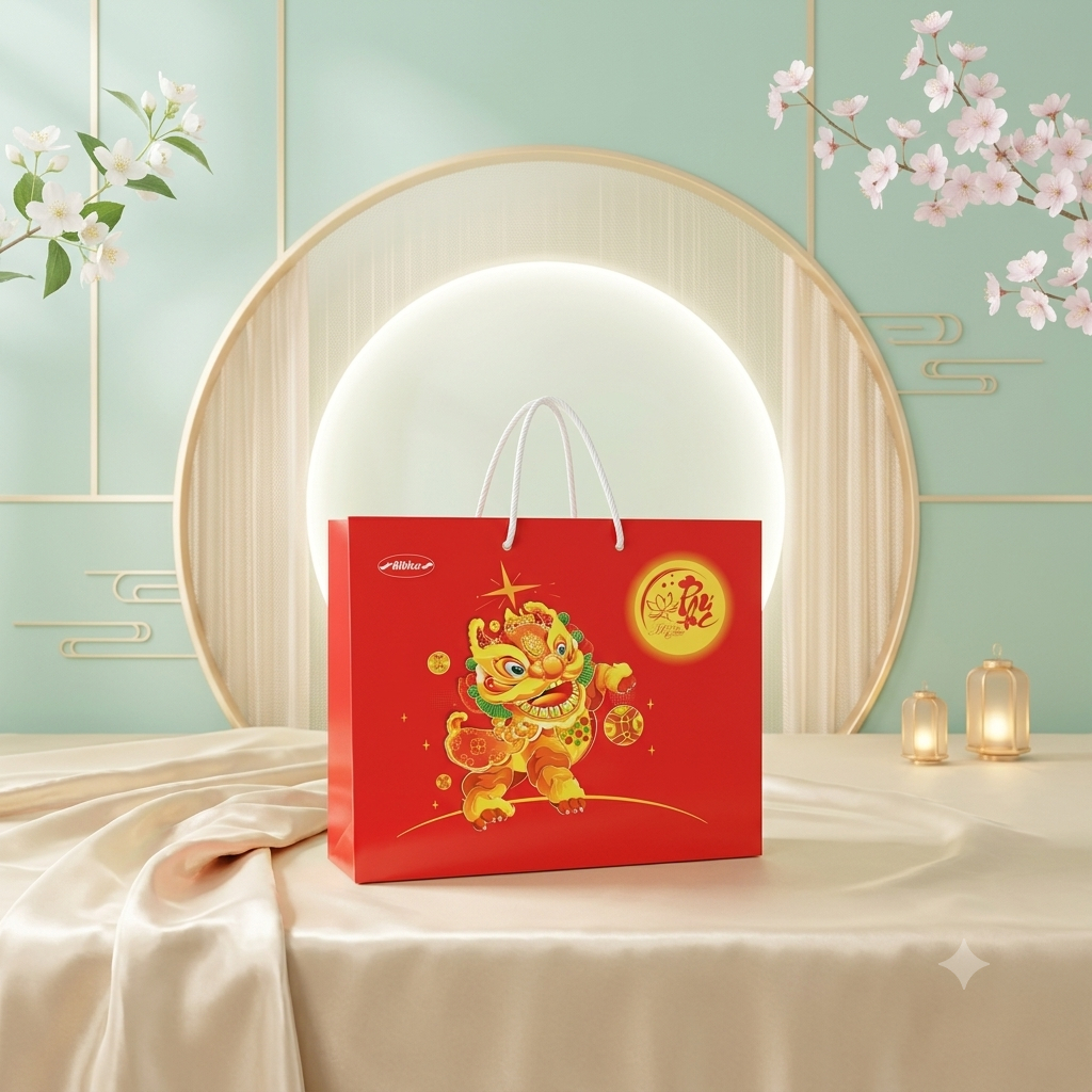 Bánh Trung Thu Bibica 2026 - Hân Hoan Chính Hãng | Hộp 04 Bánh 150g Cao Cấp | Quà Biếu Trung Thu
