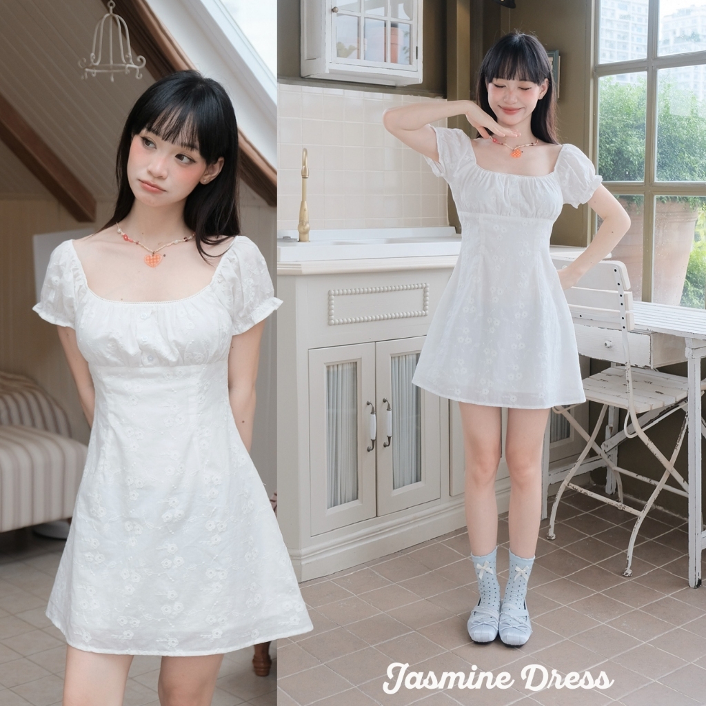 BLEUBIRD Váy boi thêu hoa dáng A xòe Jasmine Dress