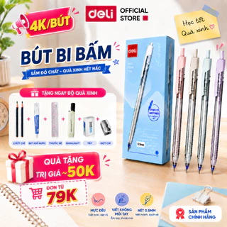 ????15-16.9 TẶNG 7 QUÀ Combo 5/10/20 Bút Bi EQ32 Deli Ngòi 0.5mm Nét Thanh Mảnh Màu Pastel Phù Hợp Với HSSV, Văn Phòng