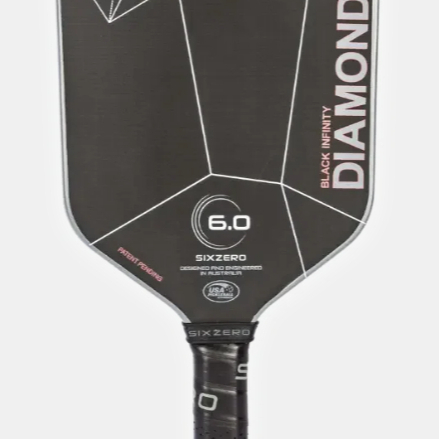 [SIX ZERO (6.0)] Vợt Pickleball Six Zero (6.0) Black Infinity Diamond Power 16mm