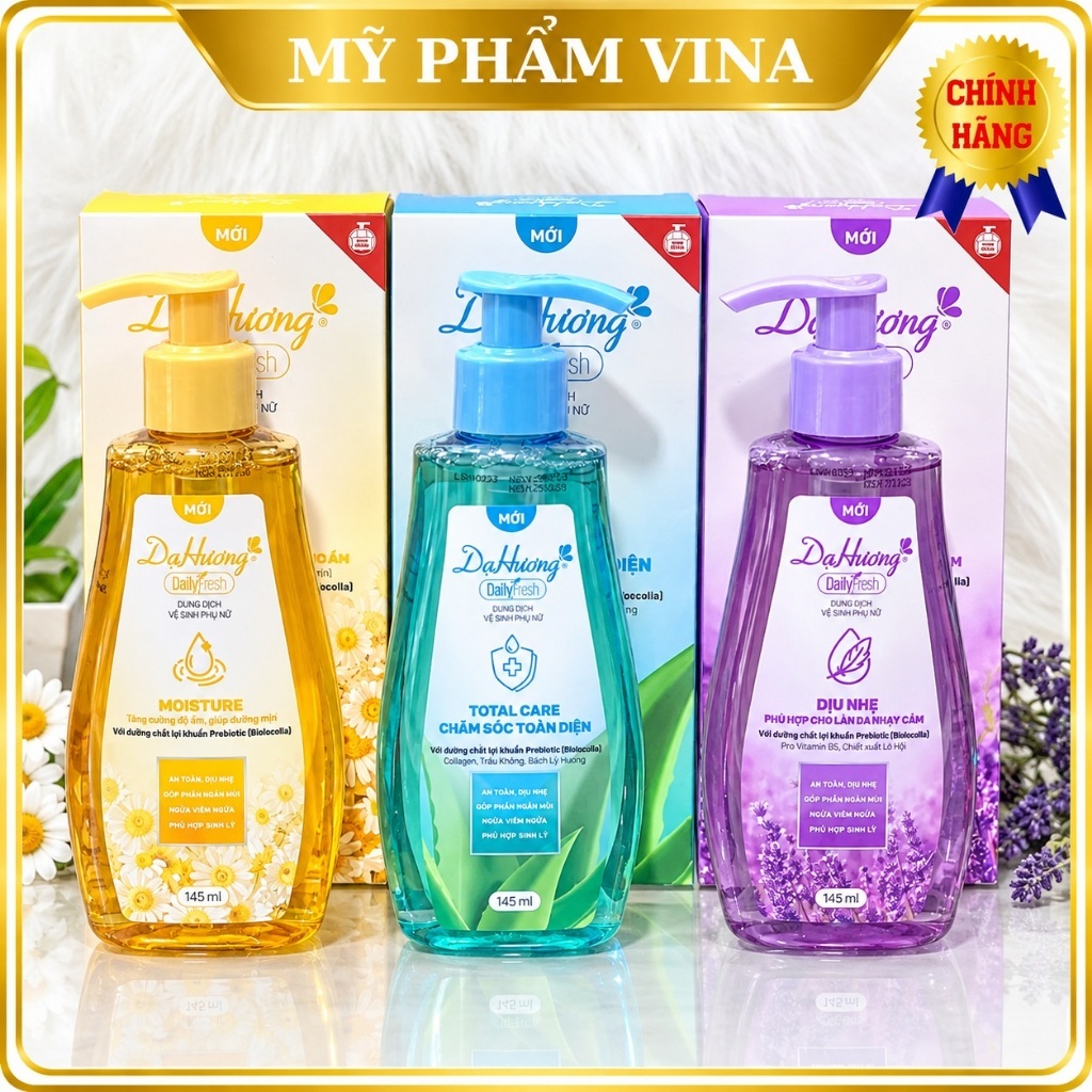 (MỚI)Dung dịch vệ sinh Dạ Hương Daily Fresh thế hệ mới 145ml