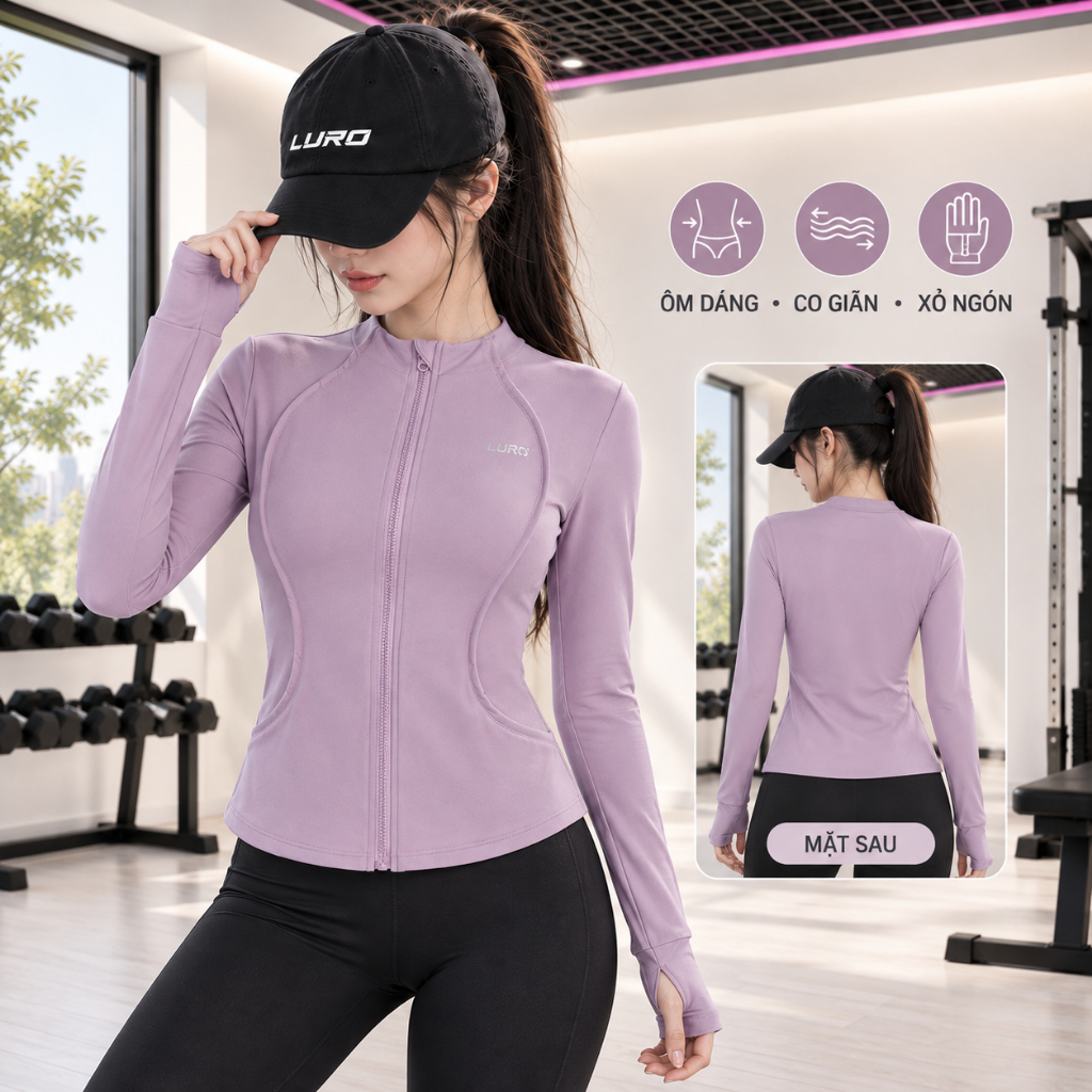 A4D — Áo khoác thể thao nữ dài tay