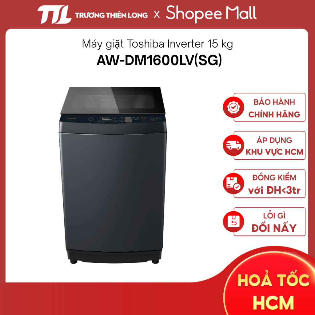 AW-DM1600LV(SG) | AW-L805AV(SG) | AW-DM1100JV(MK) - Máy Giặt Toshiba Inverter  [FREESHIP HCM]