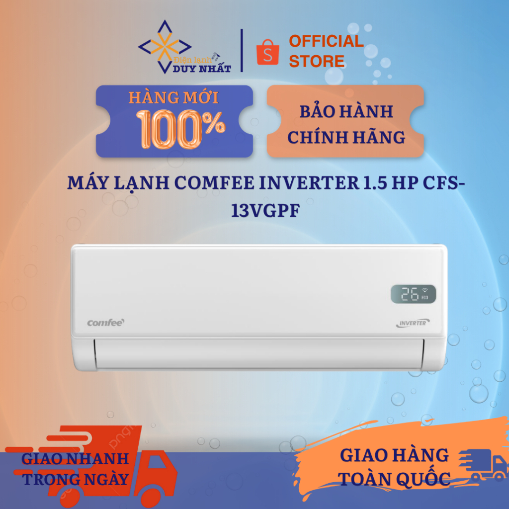 [ GIAO NHANH ] Máy lạnh Comfee Inverter 1.5 HP CFS-13VGPF