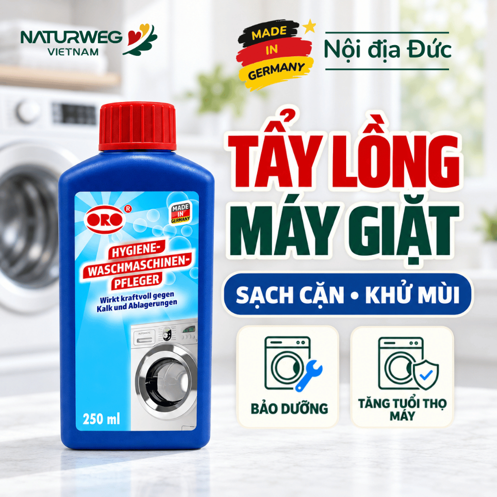 Dung Dịch Tẩy Lồng Máy Giặt ORO Làm Sạch Cặn Bẩn Lồng Giặt 250ml Vệ Sinh Lồng…
