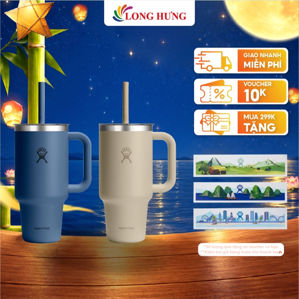 Ly giữ nhiệt Hydro Flask Travel Tumbler Clear Lid 32 OZ/946ml - Hàng chính hãng