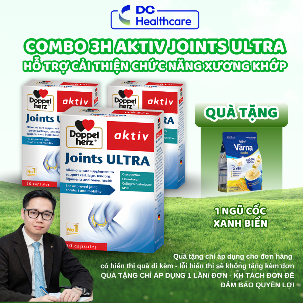 [COMBO 3 HỘP] Joints Ultra - Bổ Sung Glucosamine, Cải Thiện Chức Năng Khớp, Thoái Hóa Khớp