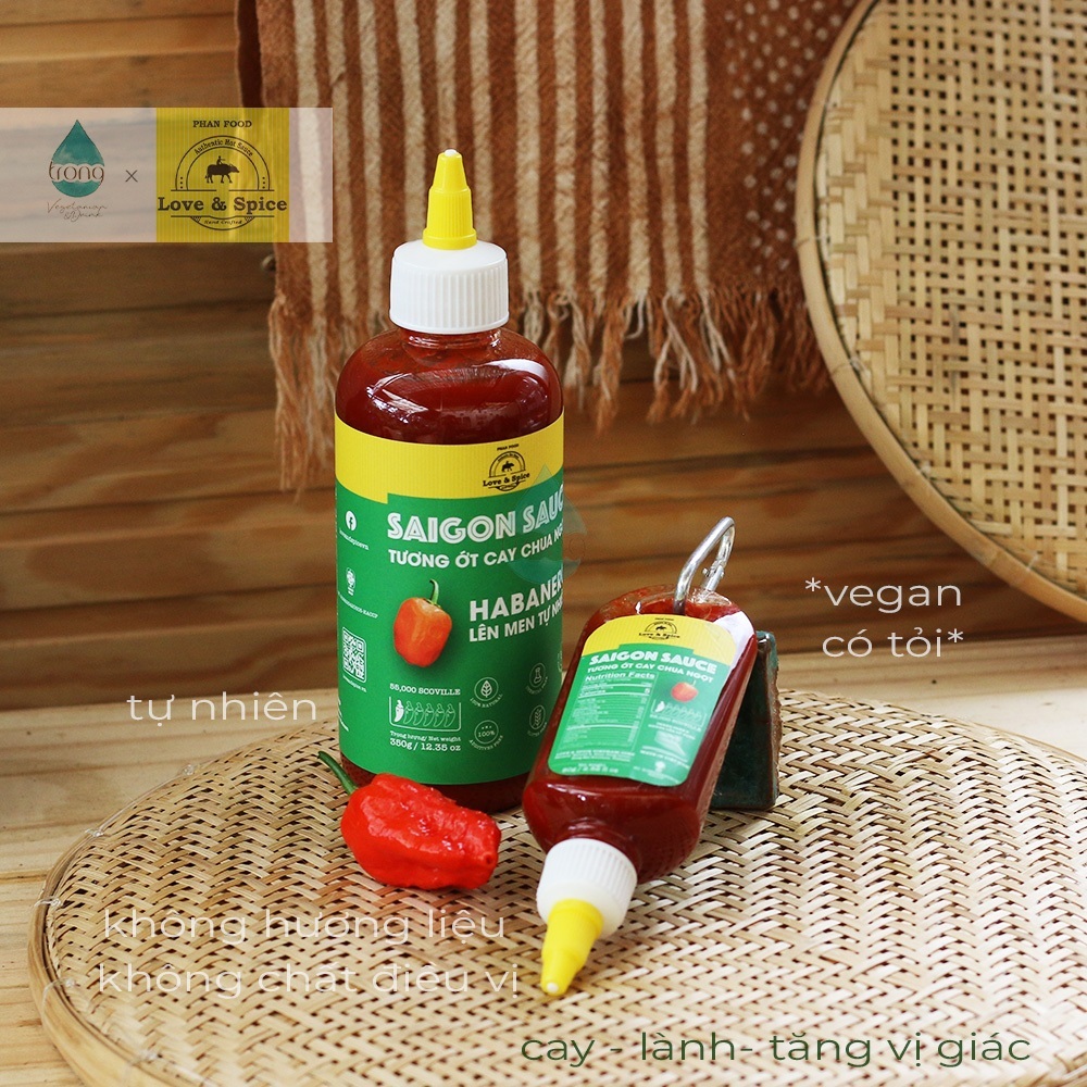 [Vegan] Tương Ớt Sài Gòn Love & Spice- Level 1 (55k SHU)- Tương Ớt Ngon, Ăn Bánh Mì, Phở, Pizza, Đồ 