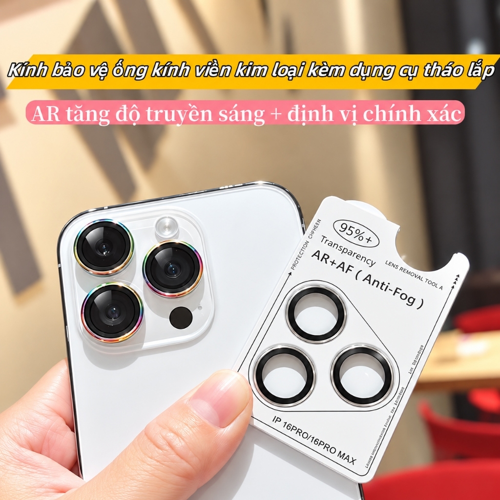 Miếng dán camera AR, Trong suốt, Chống trầy xước, Bảo vệ camera - Dành cho iPhone 18 17 16 15 14 13 12 11 Pro Plus Max