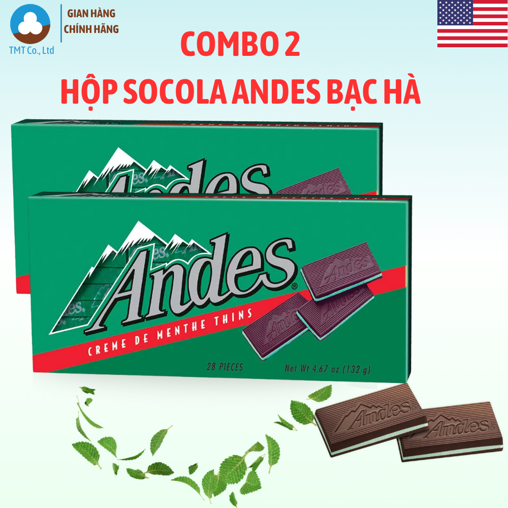 Combo 2 hộp Socola Andes hương bạc hà Nhập khẩu Mỹ