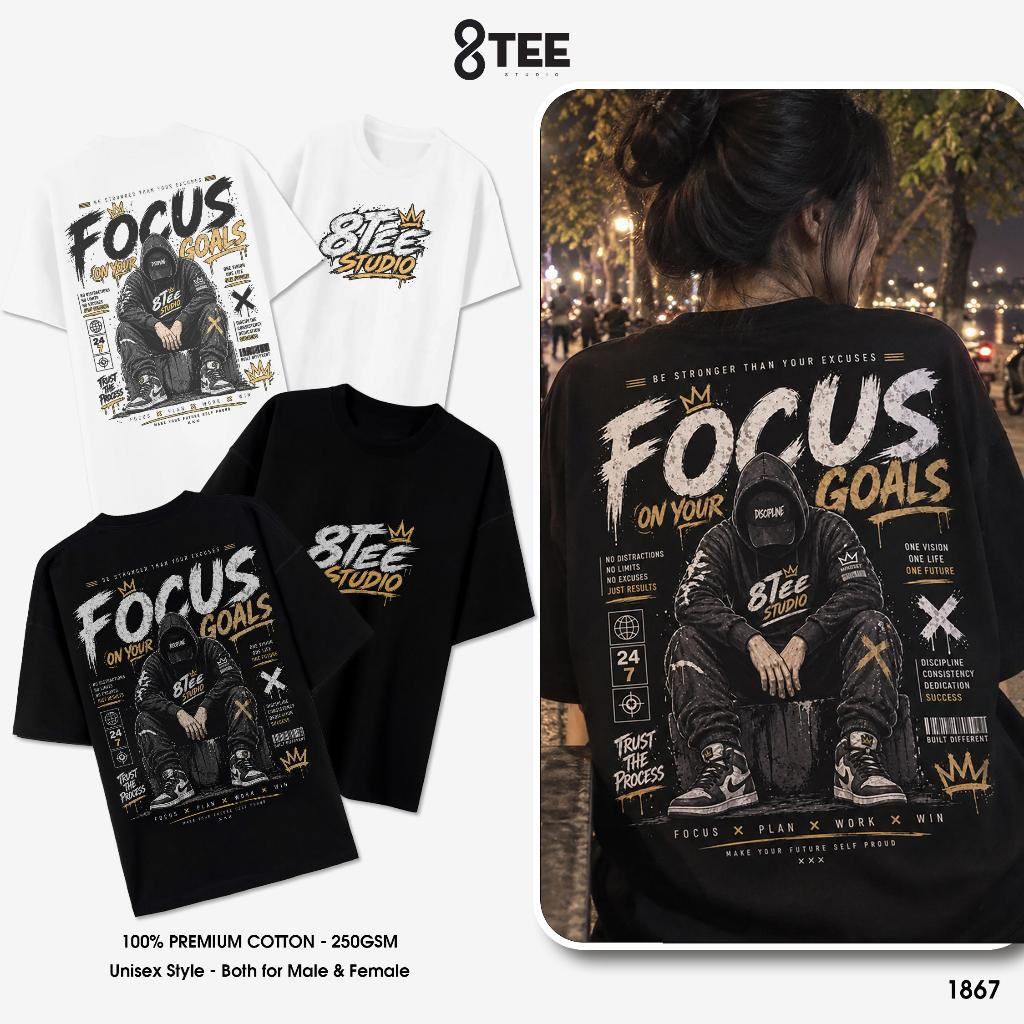 Áo Thun LOCAL BRAND Áo Phông Oversize Form Rộng Unisex Cotton 250gsm Nam Nữ FOCUS 8Tee Studio THT186