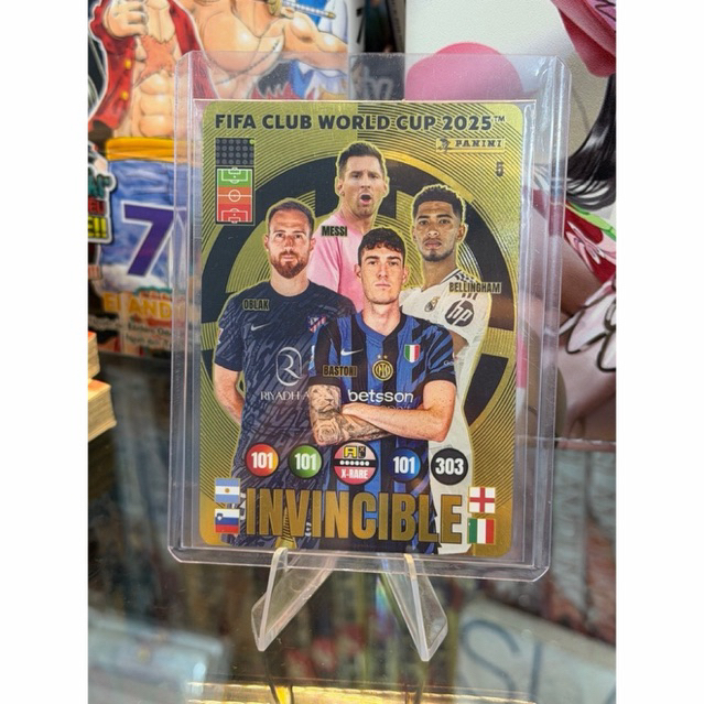 [THẺ HIẾM NHẤT MÙA] Thẻ Cầu Thủ INVINCIBLE Panini Fifa Club World Cup 2025 GOLDEN BALLER| Messi, Bel