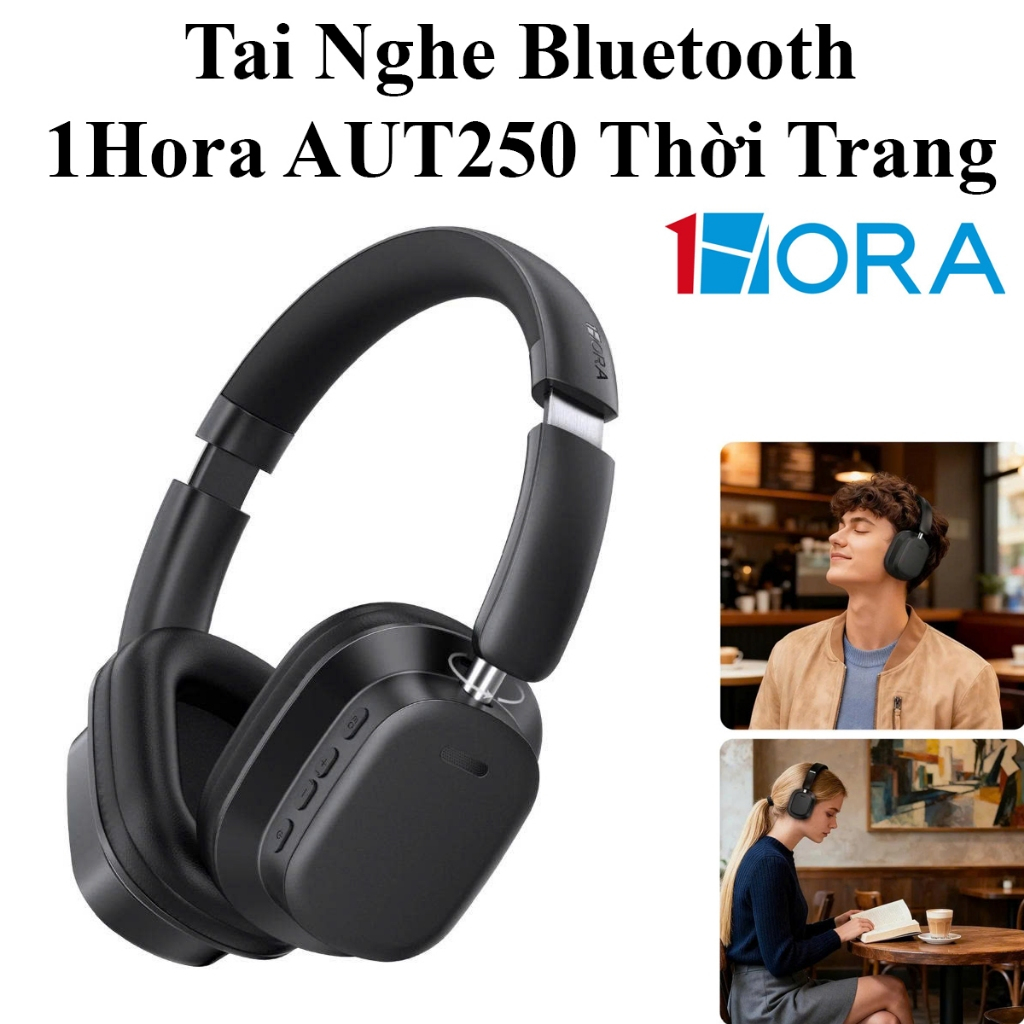 Tai Nghe Bluetooth Chụp Tai 1Hora Aut250 Thời Trang