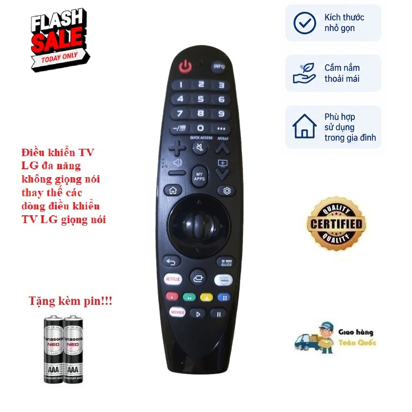 Remote Điều khiển từ xa TV thông minh LG thay thế các dòng khiển giọng nói LG hiện nay (Không Mic giọng nói)