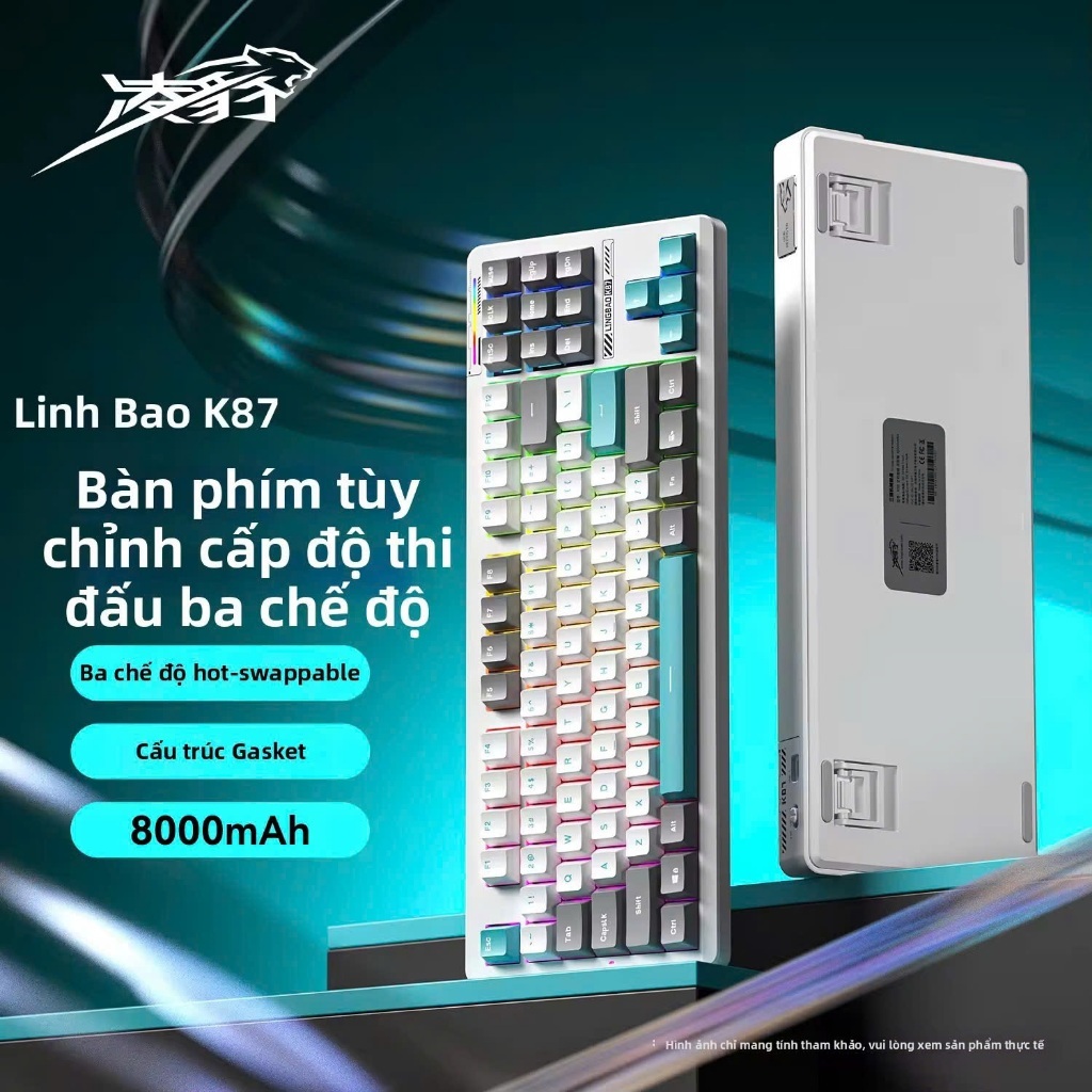 Bàn Phím Cơ Lingbao K87 | Layout TKL | 3 Modes