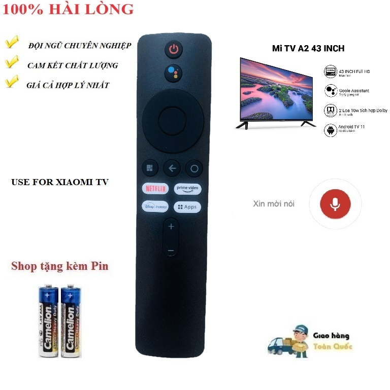 Remote Điều khiển giọng nói TV Xiaomi -MI TV 5A 32 40 43  Redmi Smart TV X43 L65M6-RA- Hàng mới_MẪU 9