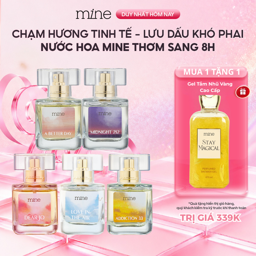 [MUA 1 TẶNG 1] Nước Hoa Nữ FullSize Cao Cấp Thơm Lâu 8H Nước Hoa Mine BST Hương Ngọt Ngào, Quyến Rũ 