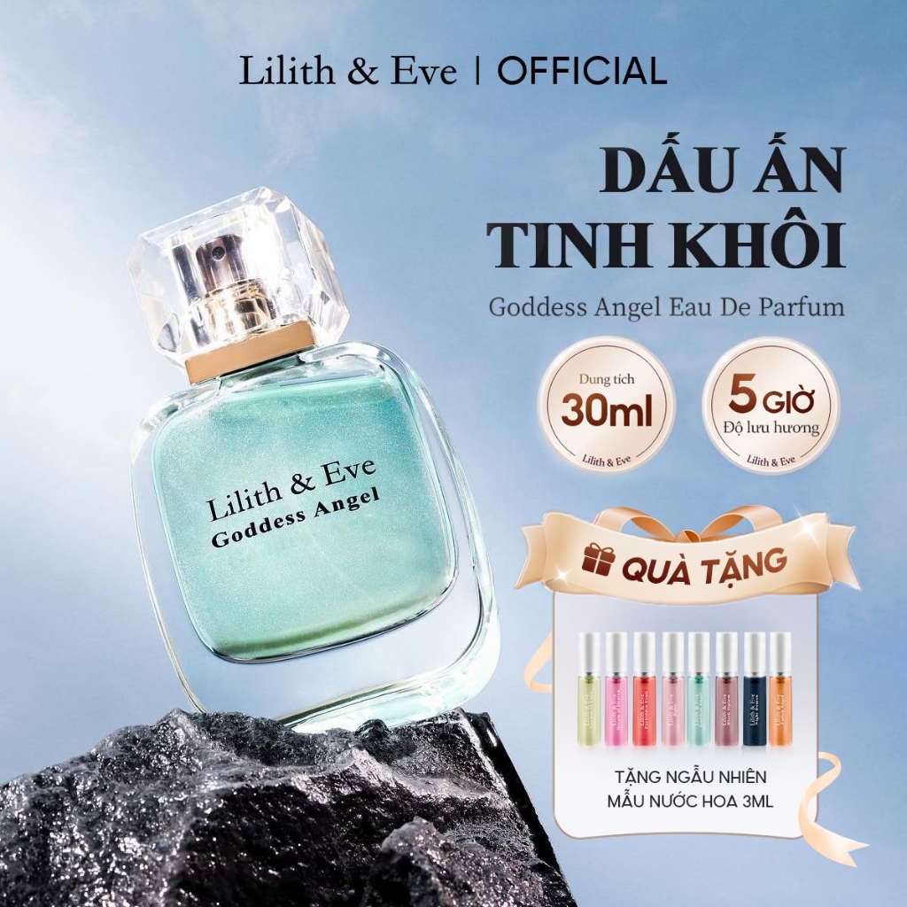 Nước hoa Lilith and Eve Goddess Angel Eau De Parfum 30ml mùi hương ngọt ngào tinh dầu nước hoa lưu hương lâu cho body 5h