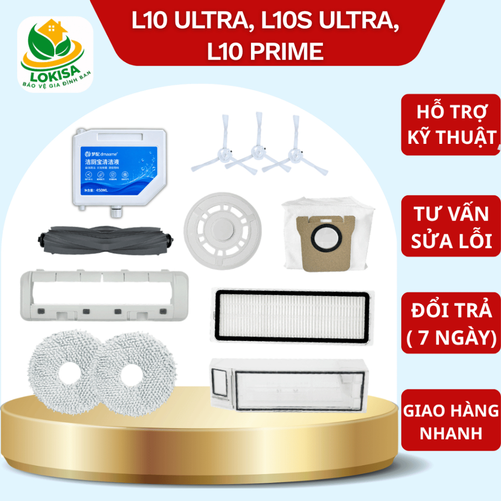 Phụ kiện Robot hút bụi L10S Ultra, L10S Ultra SE,  L10 Prime, L10 Ultra - Phụ kiện thay thế khăn lau