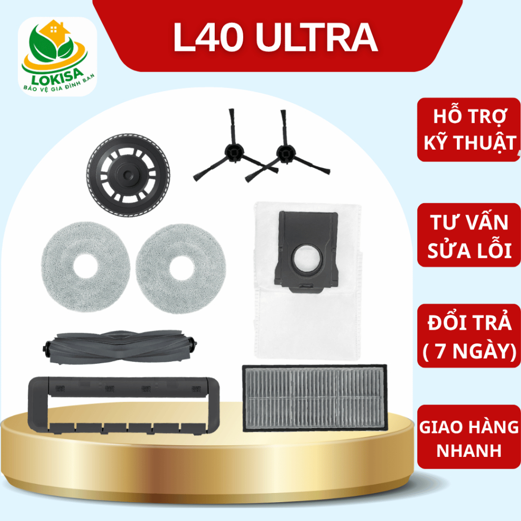 Phụ kiện Robot tương thích cho dream L40 Ultra, phụ kiện robot hút bụi L40 Ultra