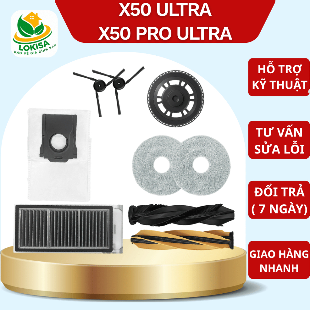 Phụ kiện robot hút bụi tương thích cho Dream X50 Ultra , X50 pro Ultra - Phụ kiện thay thế Dream X50