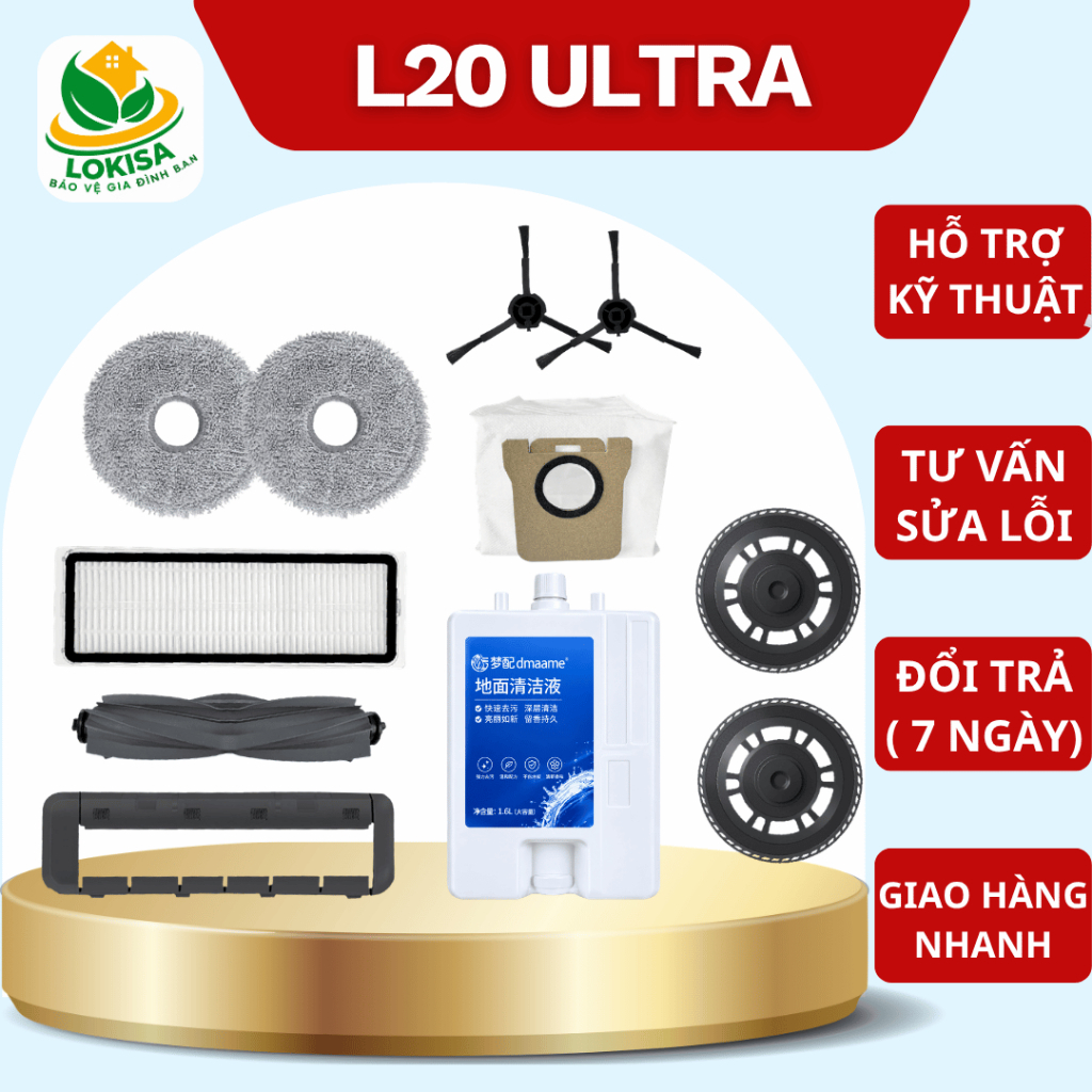 Phụ kiện Robot Hút Bụi Thay Thế Cho Dream L20 Ultra , phụ kiện robot hút bụi L20 Ultra