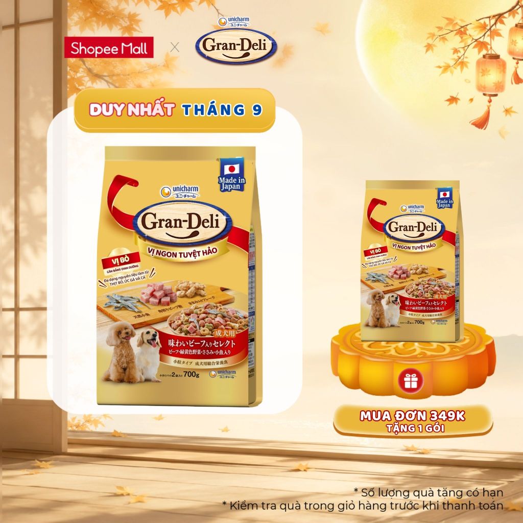 Thức ăn khô cho chó Gran Deli 700g/gói
