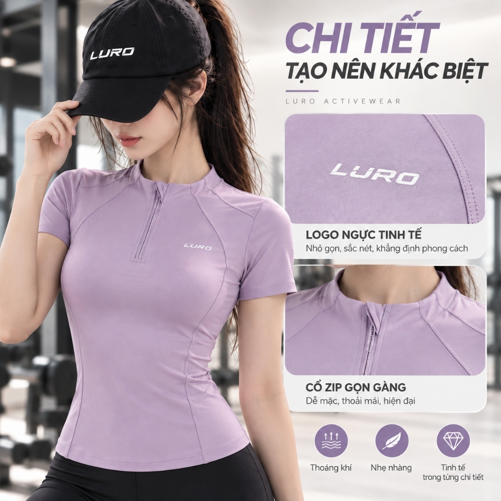 A6 — Áo thun thể thao nữ phối lưới 5