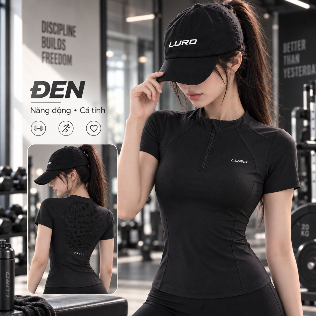 A6 — Áo thun thể thao nữ phối lưới 7