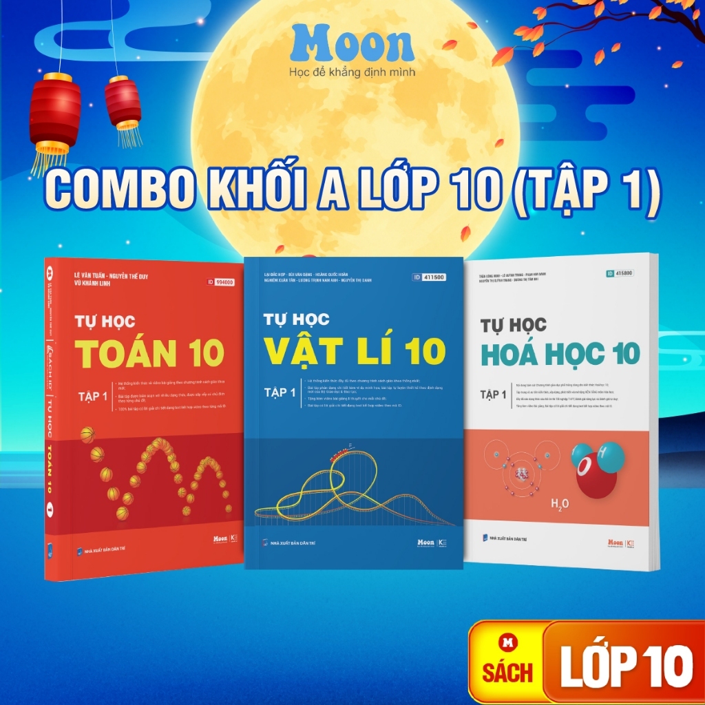 Sách Toán Lý Hoá lớp 10 tập 1 chương trình mới học kì 1 bản mới nhất  moonbook
