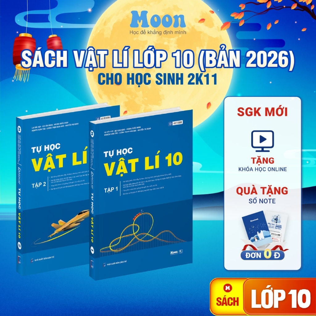 Sách Vật Lý lớp 10 Combo 2 Sách id tự học Vật lý lớp 10  chương trình mới - MoonBook