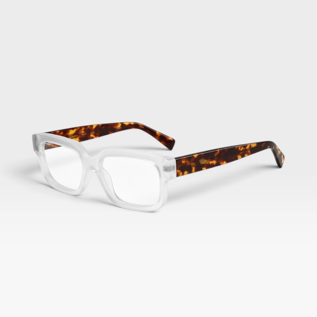Gọng Kính Cận Nam Nữ Dáng Vuông Acetate Bản Dày, Gọng Kính Unisex Retro Thời Trang 2108