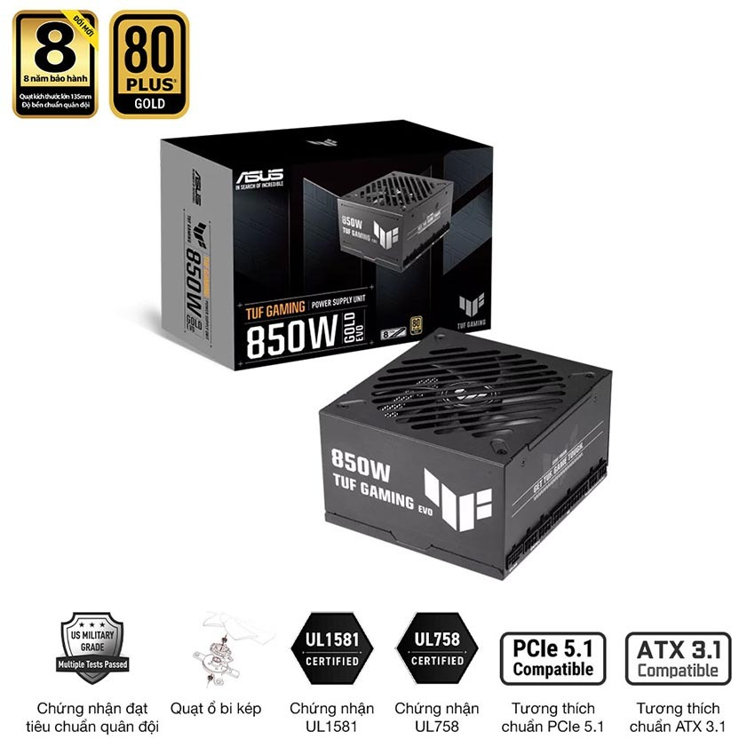 Nguồn ASUS TUF GAMING 850G EVO - 850W