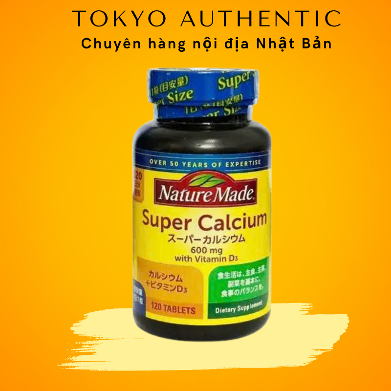 Viên uống Nature Made Super Calcium 120 Viên - bổ sung Canxi; Vitamin D Nhật bản Hộp 120 viên.