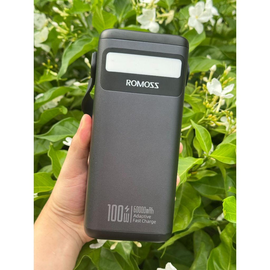Pin sạc dự phòng ROMOSS PMT60 dung lượng khủng – 60.000mAh công suất 100W sạc nhanh 2 chiều ( hàng n