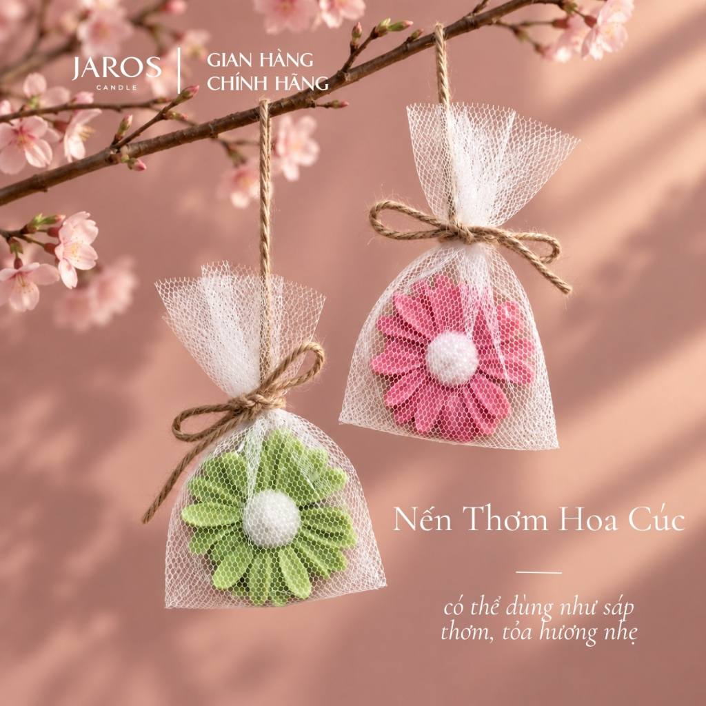 [Màu ngẫu nhiên] Nến thơm hoa cúc JAROS Candle