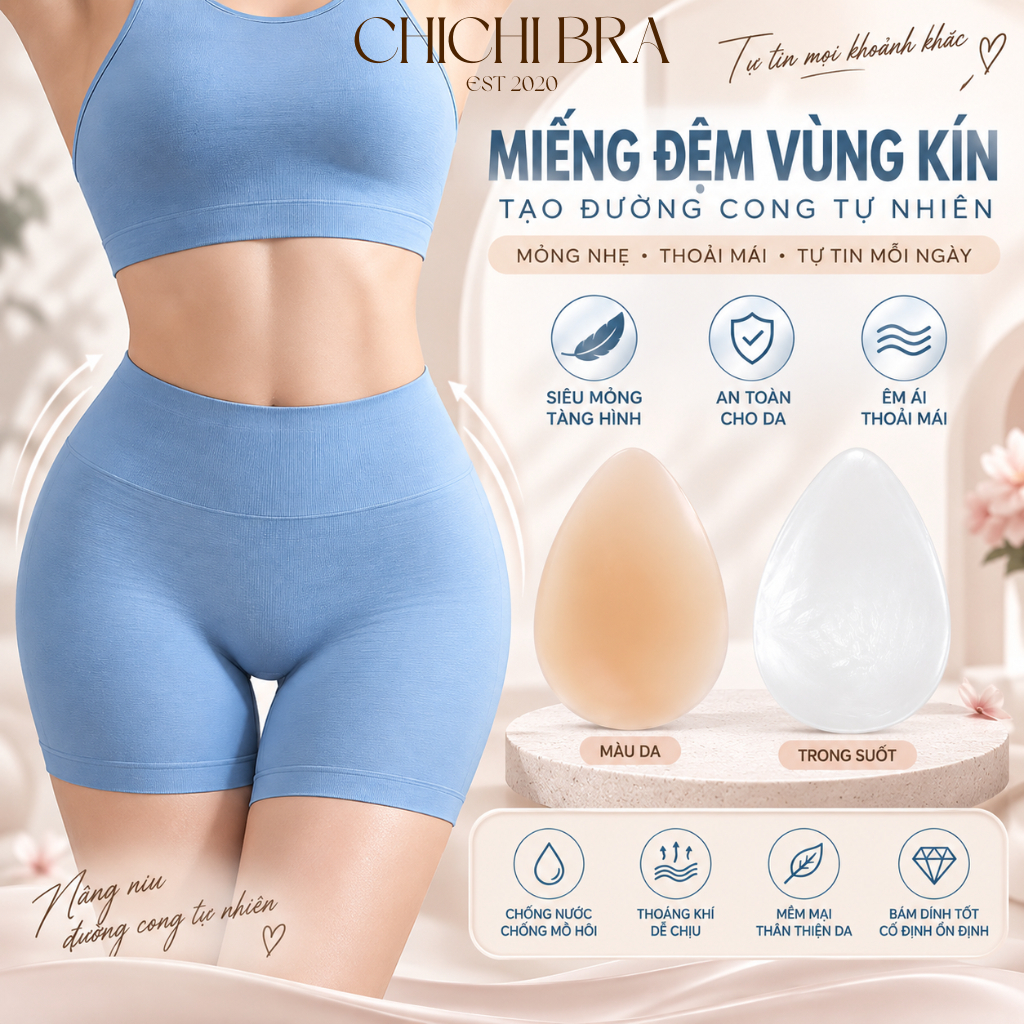 Miếng dán che rãnh vùng kín chống lộ vùng kín, Miếng đệm che vùng tam giác…