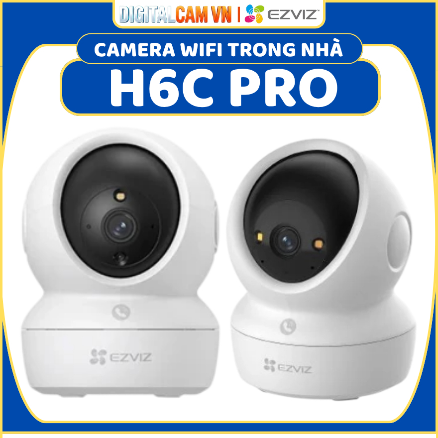 H6C] CAMERA WIFI TRONG NHÀ EZVIZ H6C G1 8MP 5MP 4MP 3MP - XOAY 360 ĐỘ, ĐÀM THOẠI HAI CHIỀU, MÀU ĐÊM,