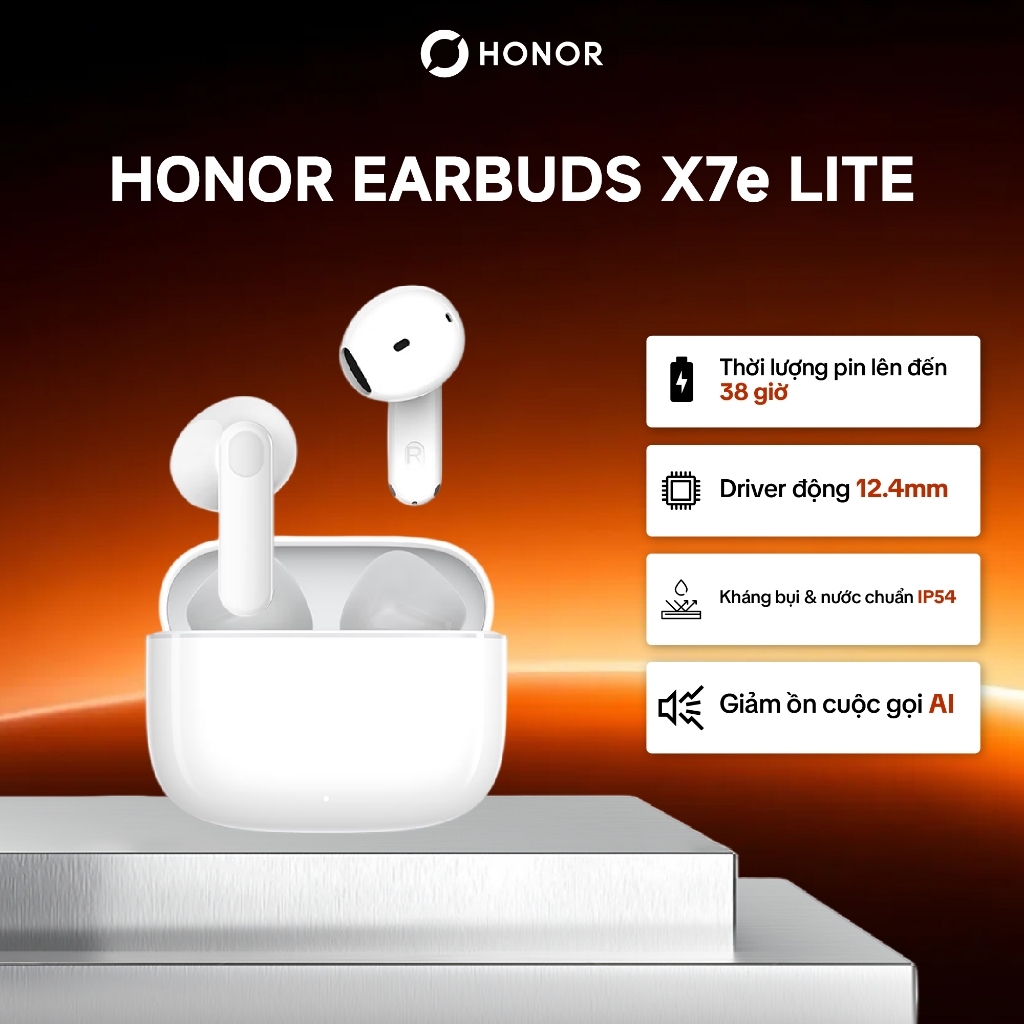 Tai Nghe Bluetooth Honor Choice Earbuds X7e Active | Thời lượng pin lên đến 38 giờ | Kháng bụi và nước IP54