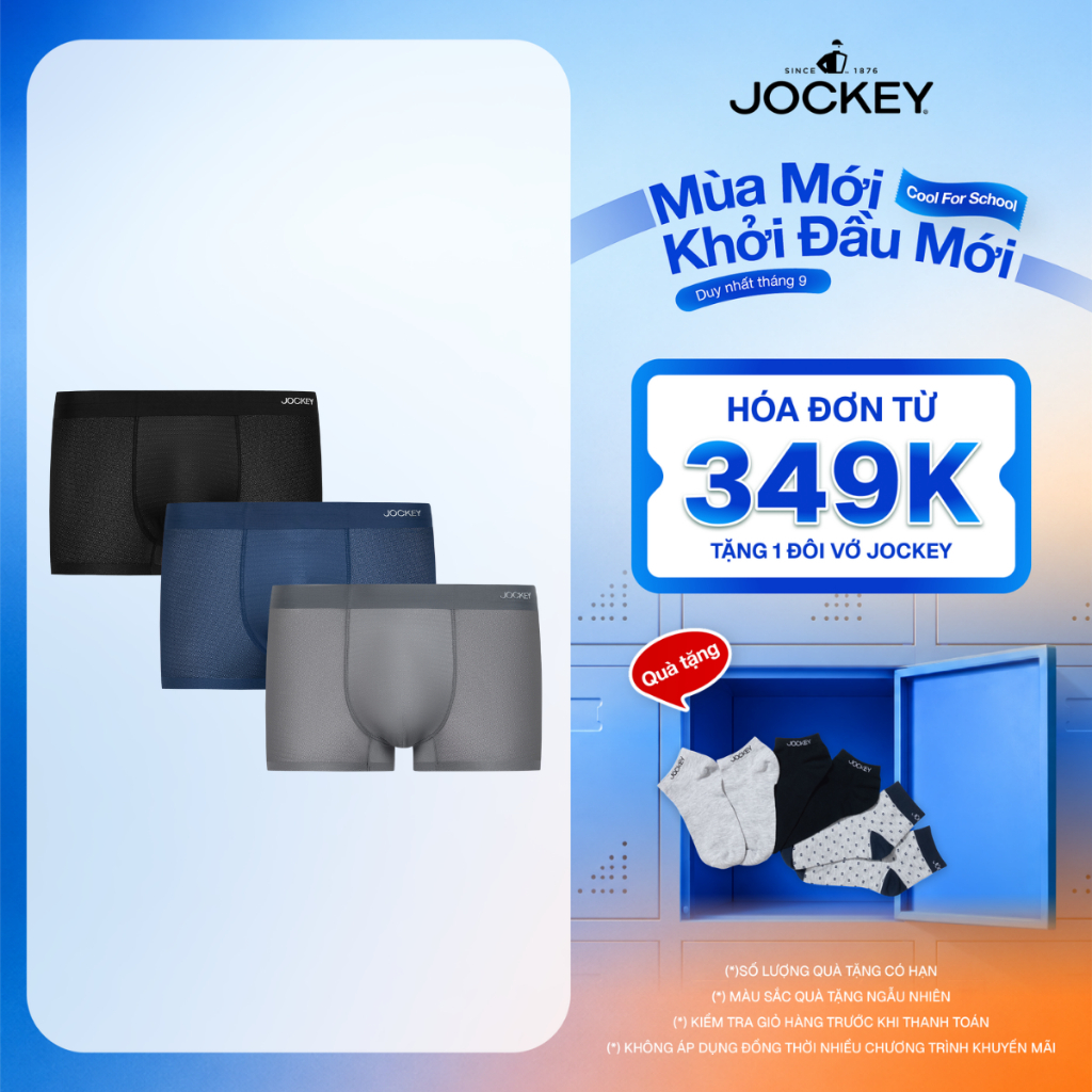 [NEW] COMBO 3 Quần lót Nam Jockey Trunk không đường may - J4058
