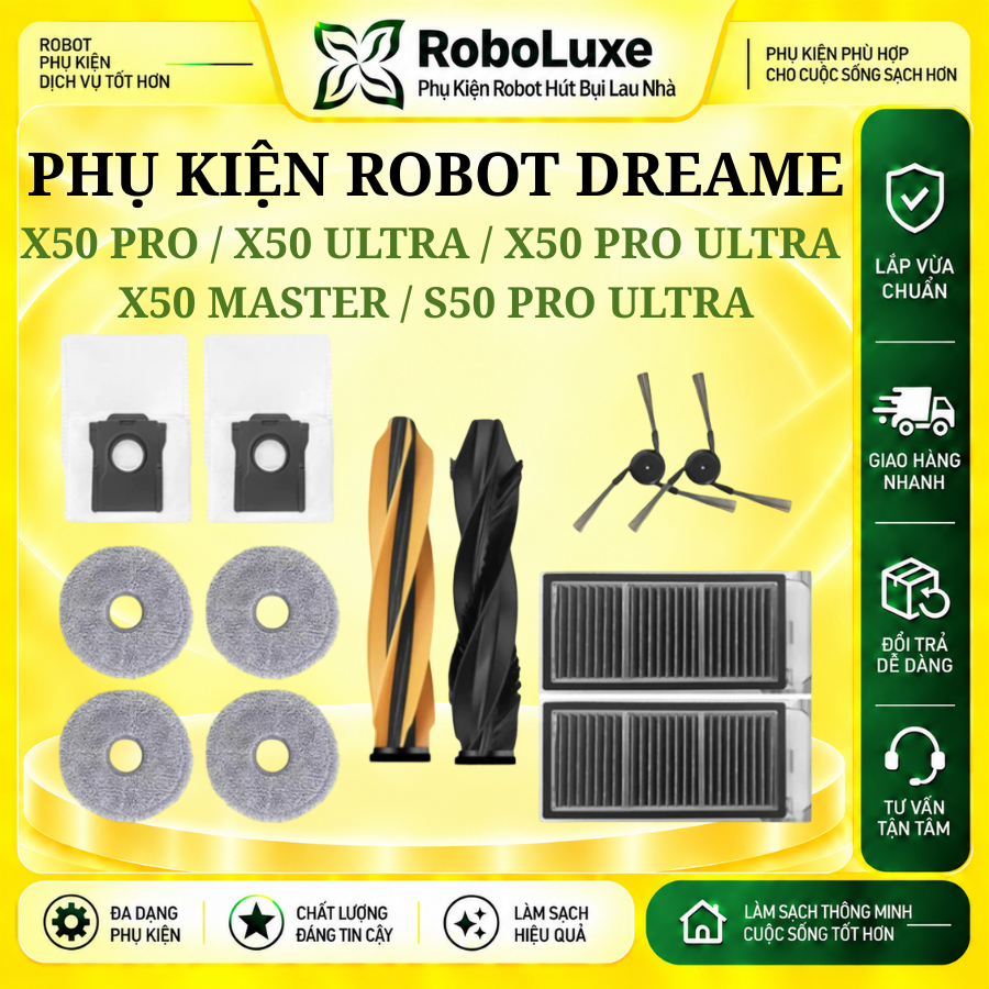 Phụ kiện Robot hút bụi mi Dreame X50 Pro X50 Ultra X50 Pro Ultra X50 Master S50 Pro Ultra _ Phụ kiện